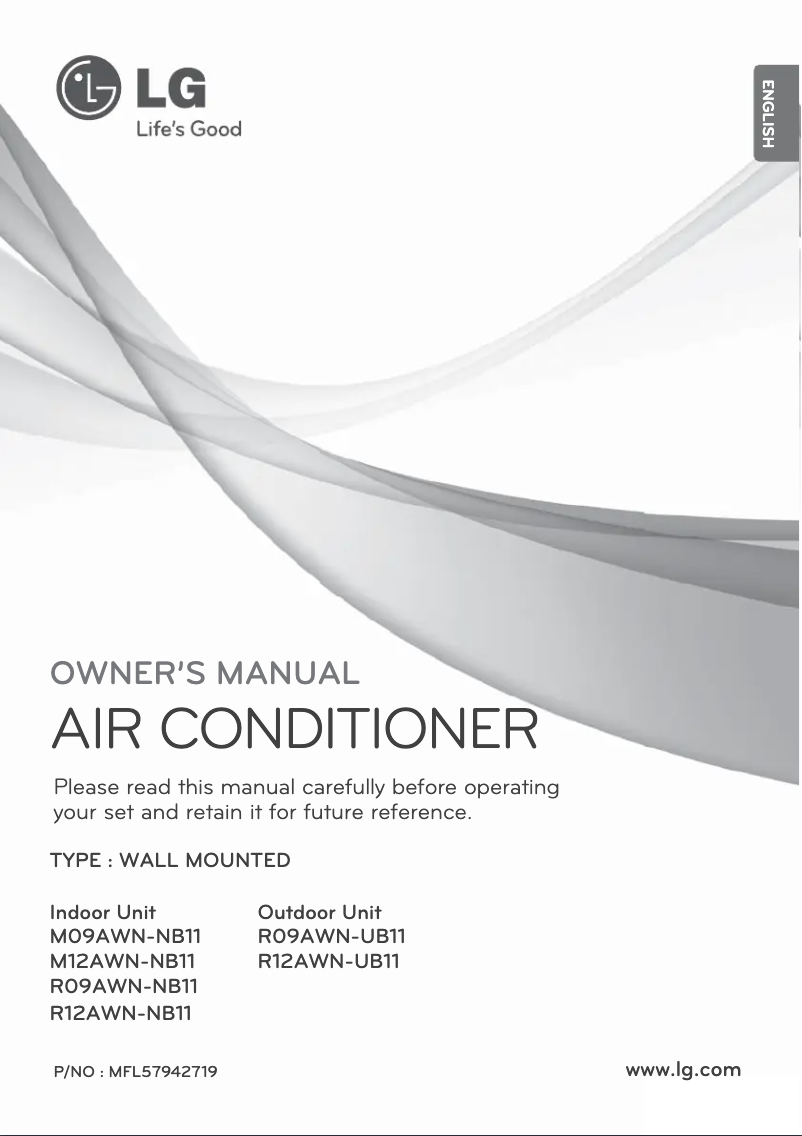 Page n°1 - Manuel utilisateur LG R12AWN-NB11