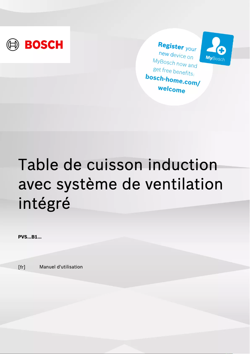 Page 1 de la notice Manuel utilisateur Bosch PVS801B16E