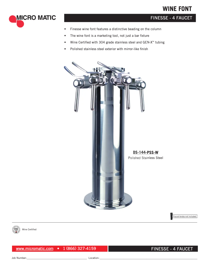 Page 1 de la notice Manuel utilisateur Micro Matic DS-144-W