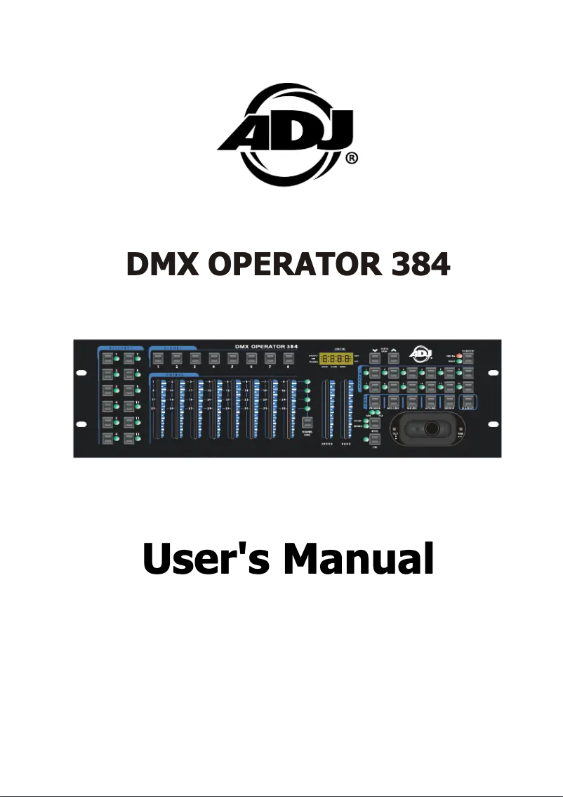 Imagen de la primera página del manual del dispositivo DMX Operator 384