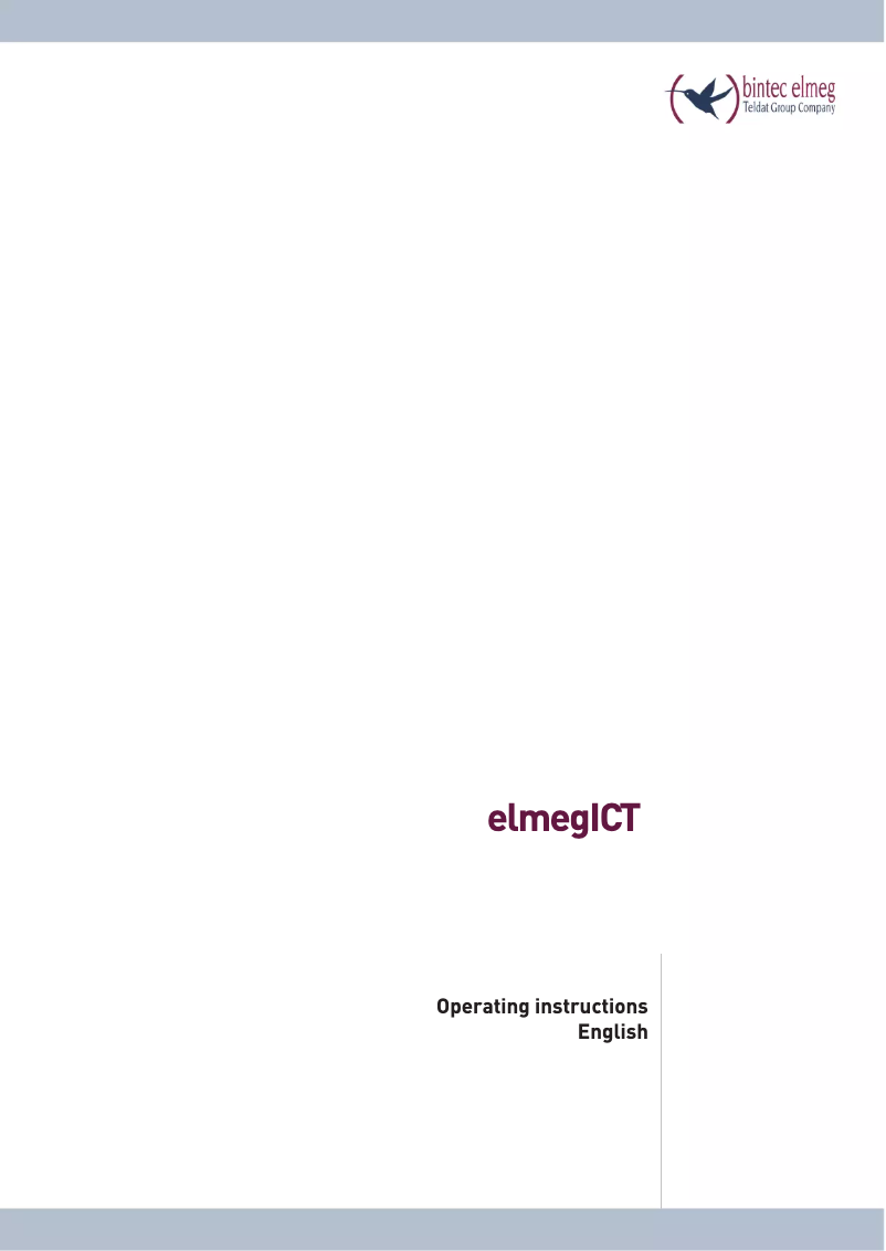 Page 1 de la notice Manuel utilisateur Bintec-elmeg Elmeg ICT46