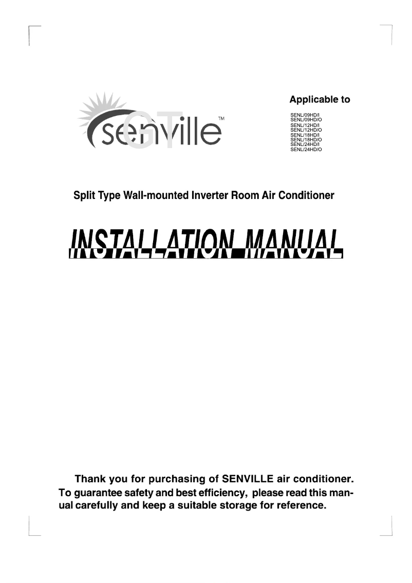 Page n°1 - Manuel utilisateur Senville SENL/09CD