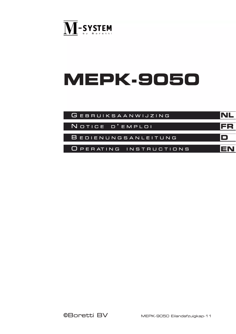 Imagen de la primera página del manual del dispositivo MEPK-9050