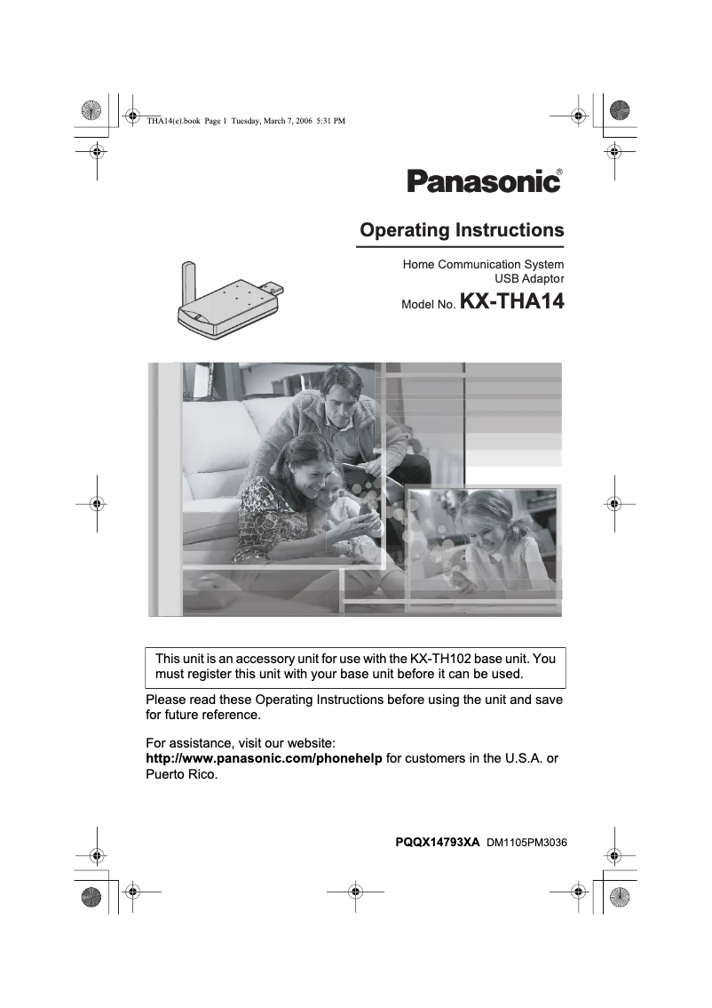 Página 1 del manual Manual de usuario Panasonic KX-THA14
