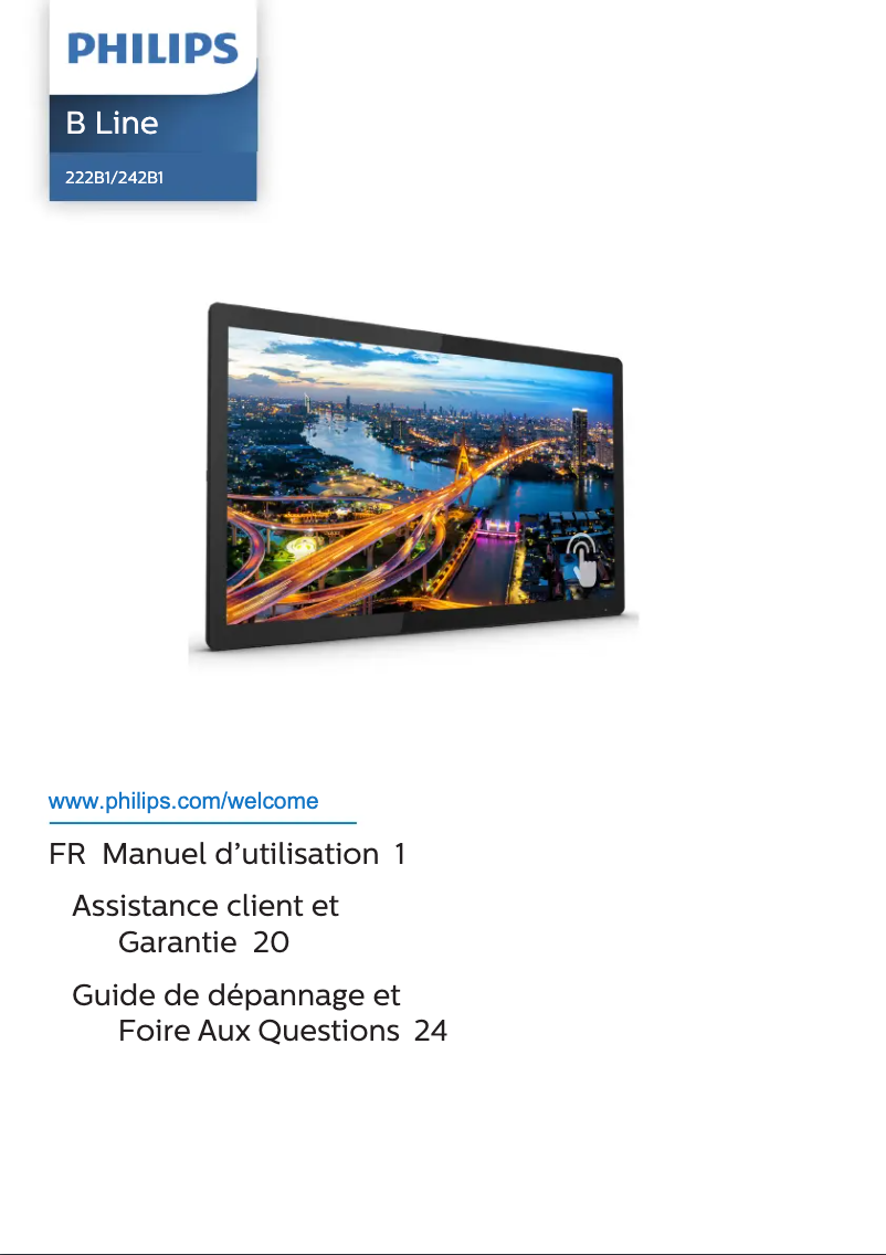 Page n°1 - Manuel utilisateur Philips B Line 242B1TFL