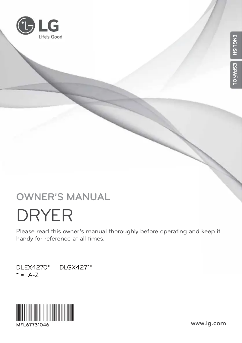 Page n°1 - Manuel utilisateur LG DLGX4271V
