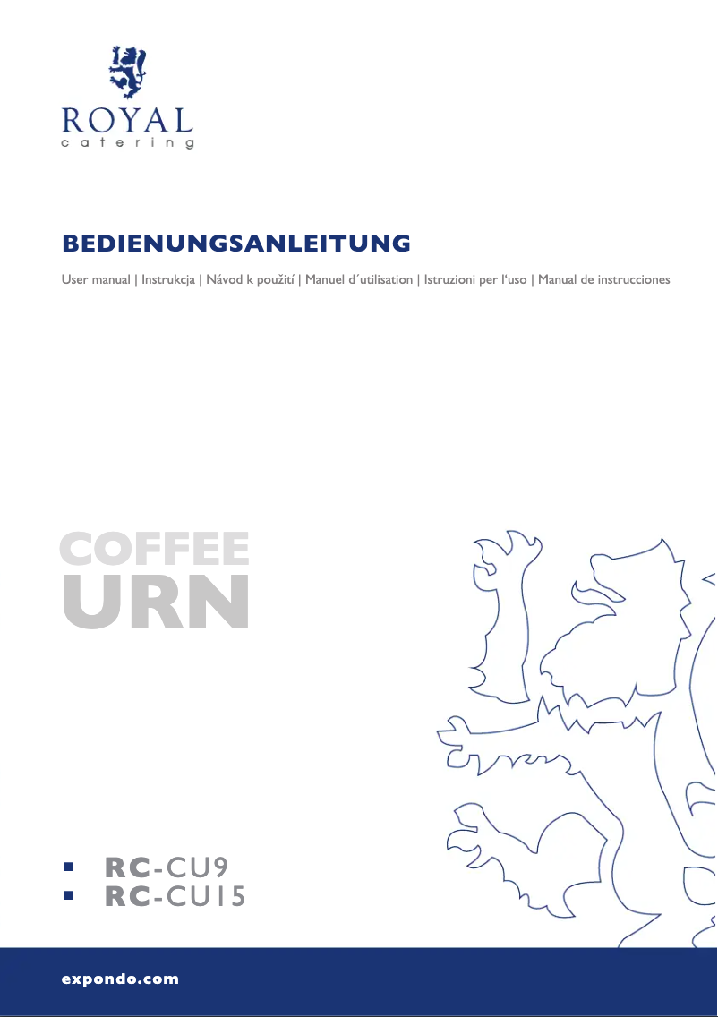 Page 1 de la notice Manuel utilisateur Royal Catering RC-CU15