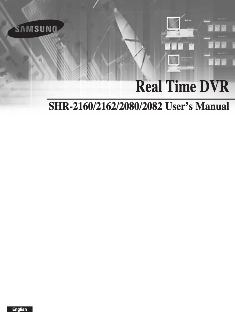 Image de la première page du manuel de l'appareil SHR-2082P5