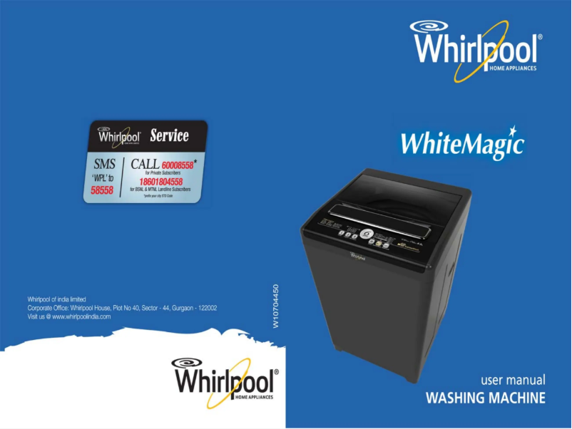Page 1 de la notice Manuel utilisateur Whirlpool WhiteMagic Royale 6.2