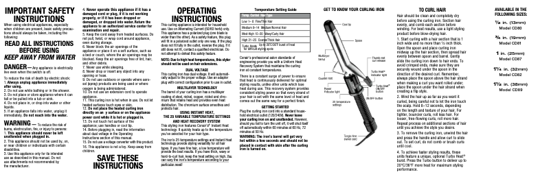 Page 1 de la notice Manuel utilisateur Conair CD80GNR
