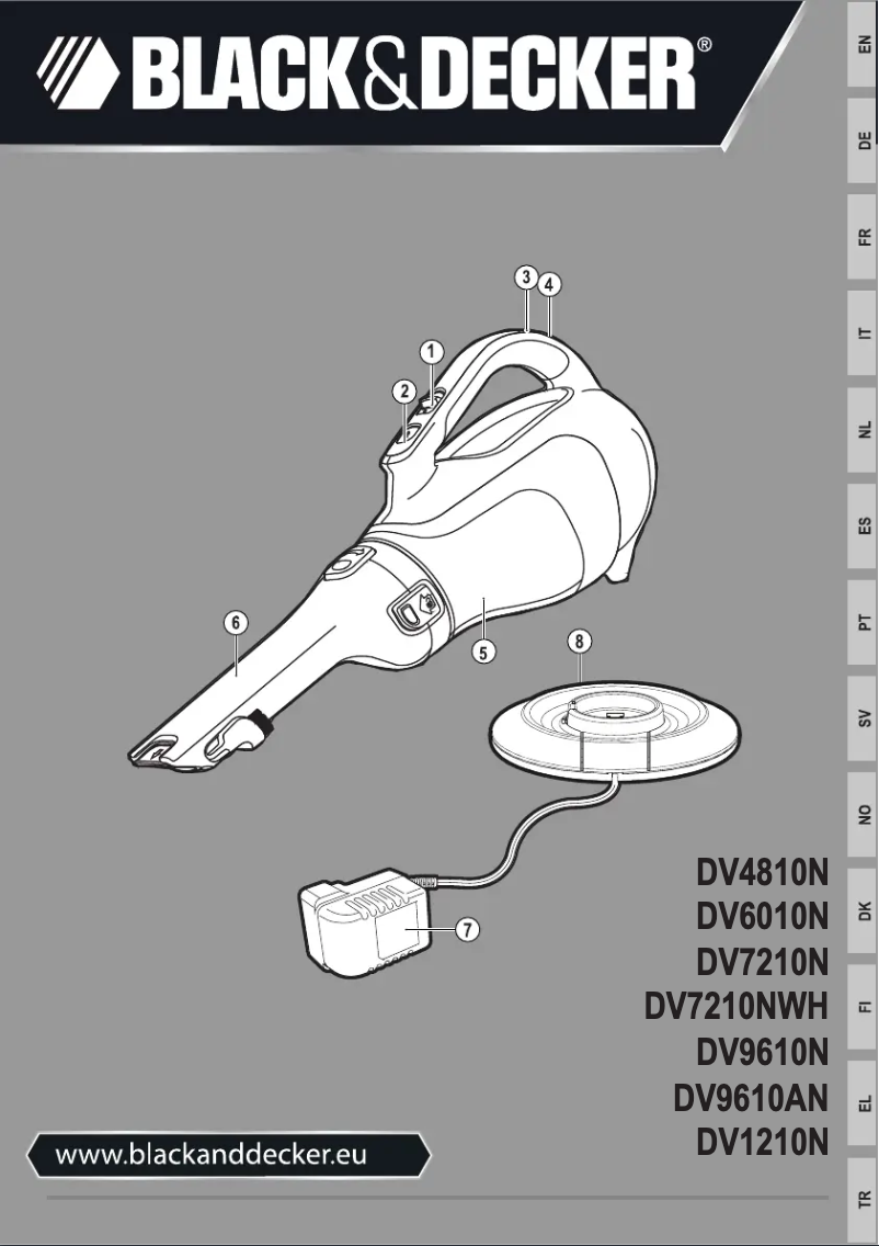 Image de la première page du manuel de l'appareil Dustbuster DV9610N