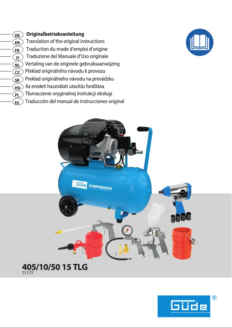 Page n°1 - Manuel utilisateur Güde Kompressor 405/10/50