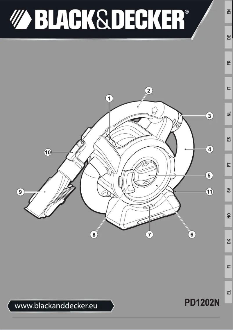 Page n°1 - Manuel utilisateur Black & Decker Dustbuster PD1202N