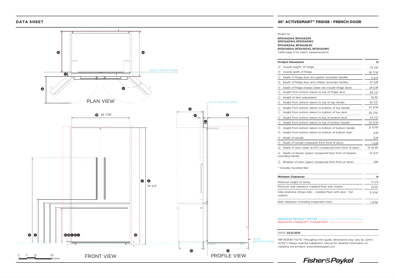 Image de la première page du manuel de l'appareil RF610ADX5