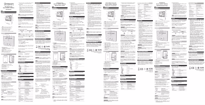 Image de la première page du manuel de l'appareil BAR800A