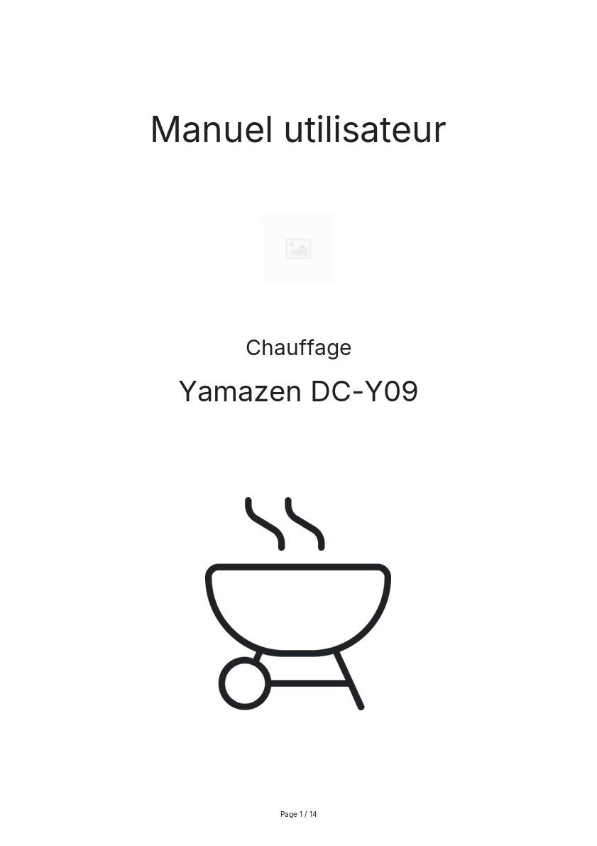 Page n°1 - Manuel utilisateur Yamazen DC-Y09