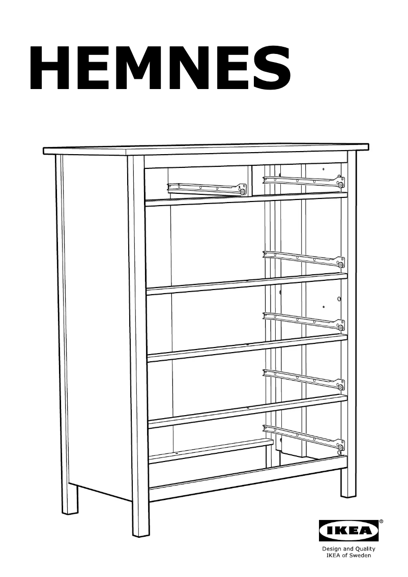 Page 1 de la notice Manuel utilisateur Ikea HEMNES 003.604.17