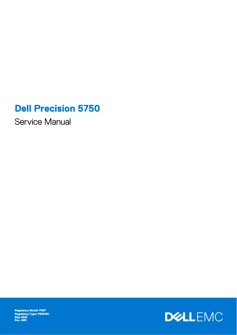 Page 1 de la notice Manuel utilisateur Dell Precision 5750