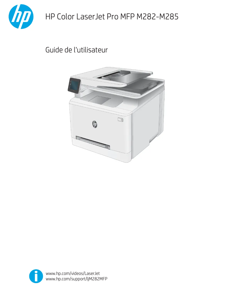 Page 1 de la notice Manuel utilisateur HP LaserJet Pro MFP M283fdn