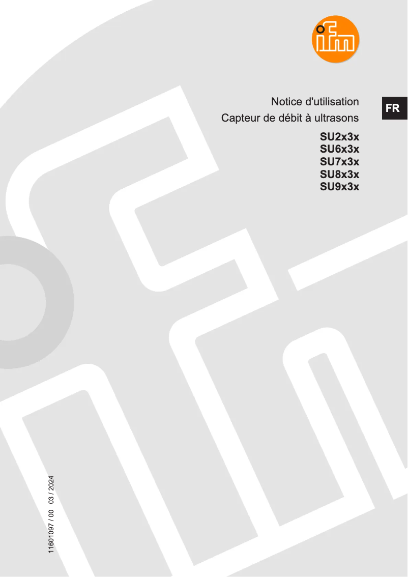 Page n°1 - Manuel utilisateur IFM SU6030