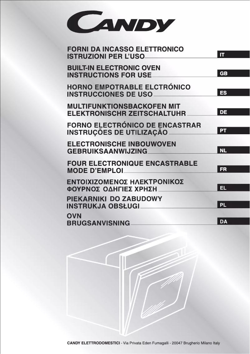 Page n°1 - Manuel utilisateur Candy FS 817