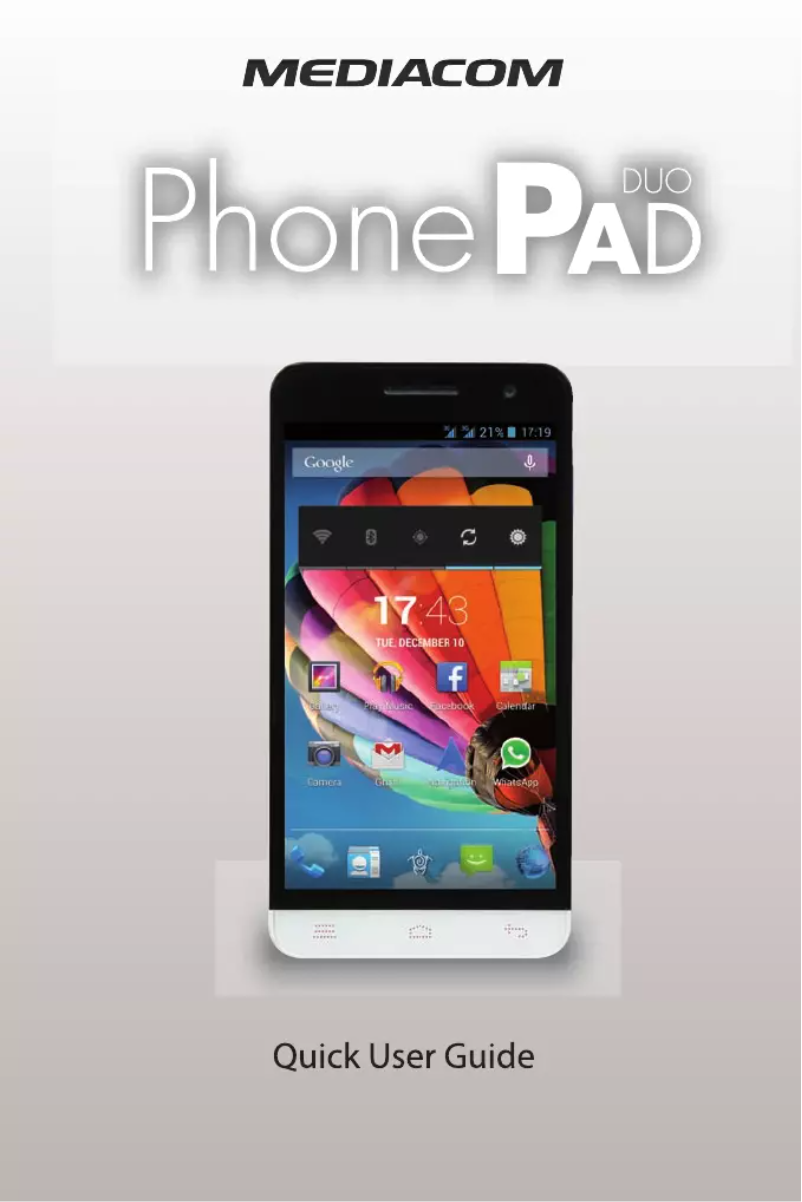 Page 1 de la notice Manuel utilisateur Mediacom PhonePad Duo X510U