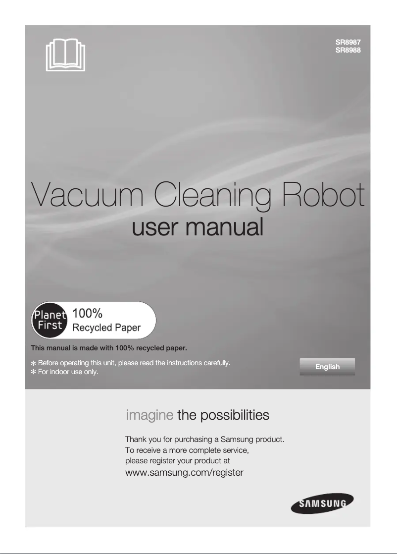 Page 1 de la notice Manuel utilisateur Samsung SR8988