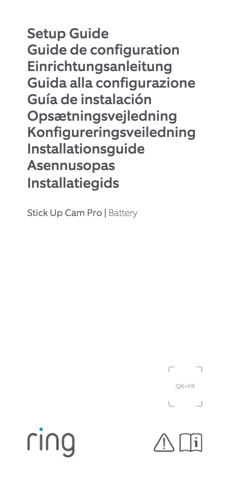 Page 1 de la notice Manuel utilisateur Ring Stick Up Cam Pro (Battery)