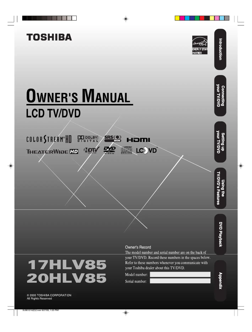 Image de la première page du manuel de l'appareil 17HLV85