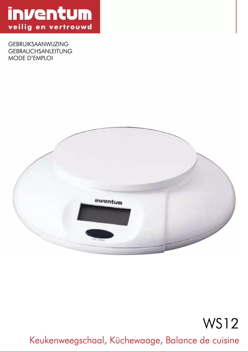 Page n°1 - Manuel utilisateur Inventum WS12