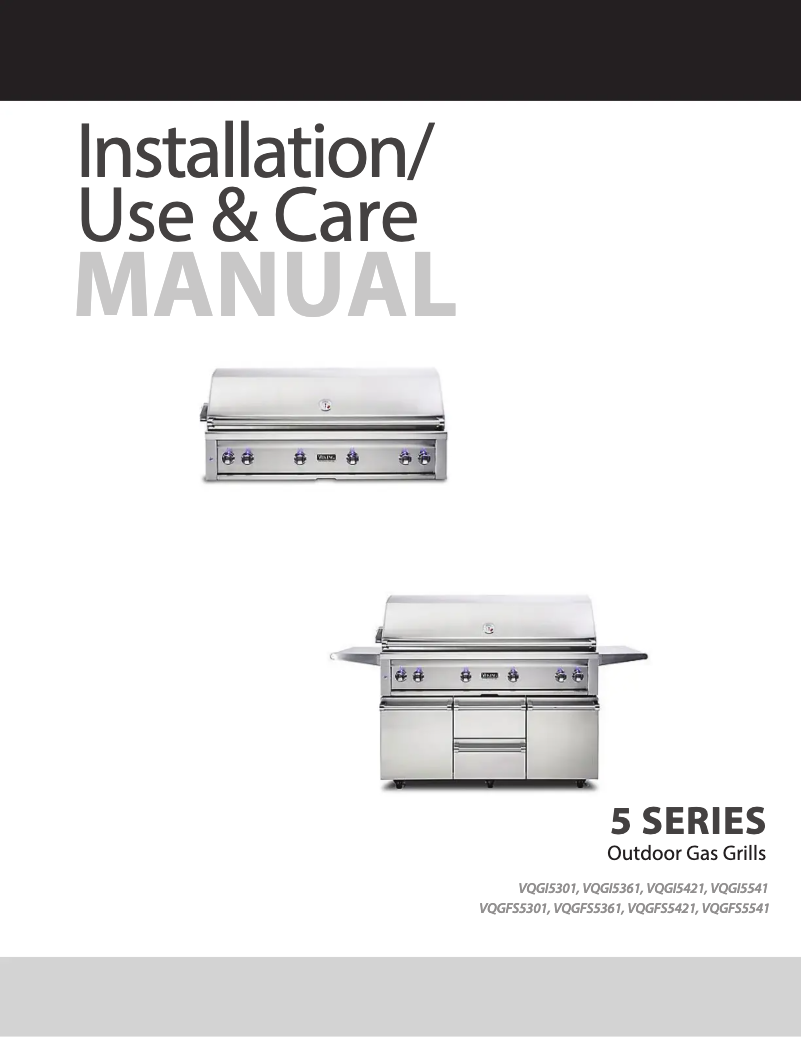 Image de la première page du manuel de l'appareil VQGI5421LSS