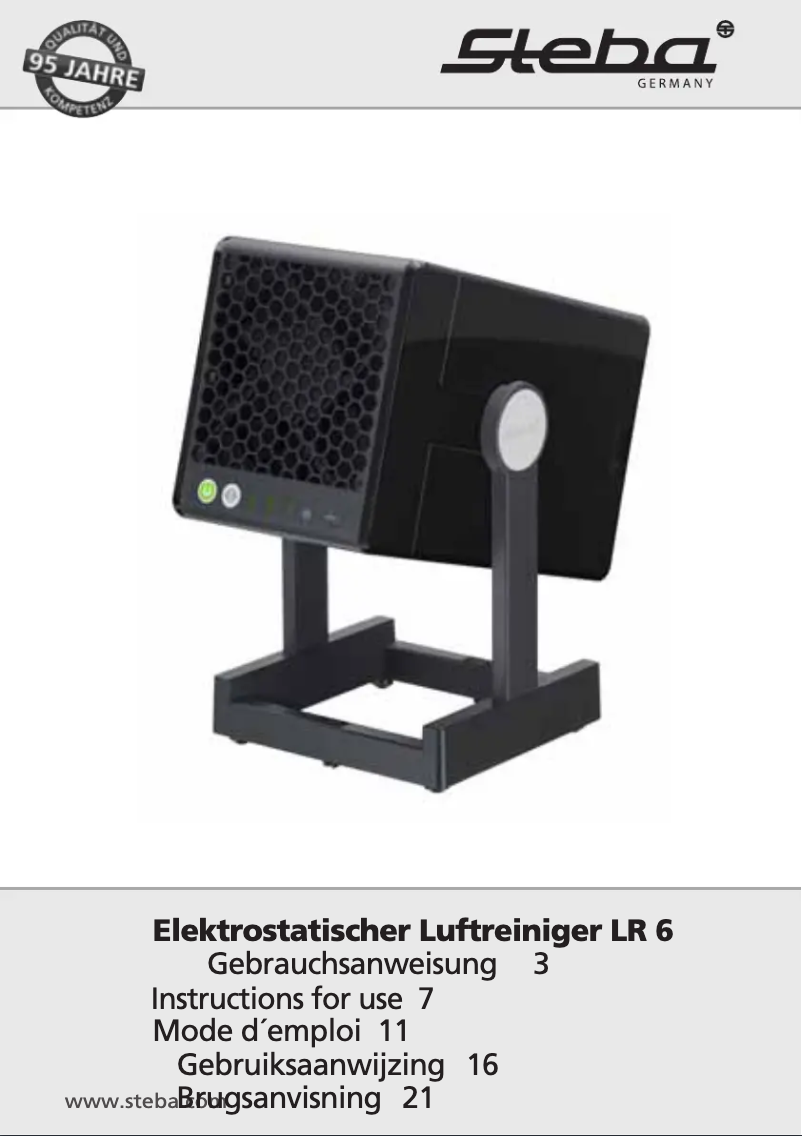 Page n°1 - Manuel utilisateur Steba LR6