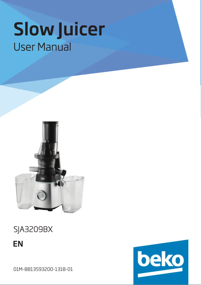 Page n°1 - Manuel utilisateur Beko SJA3209B