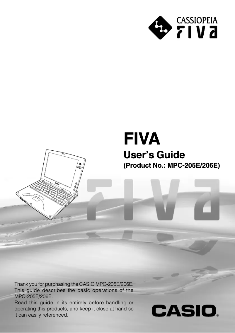 Page 1 de la notice Manuel utilisateur Casio MPC-205E