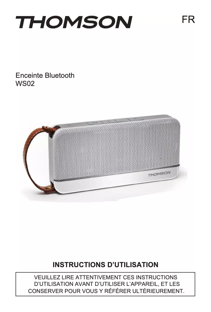 Page n°1 - Manuel utilisateur Thomson WS02GM
