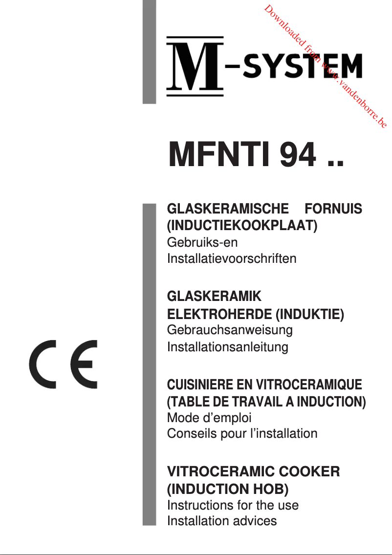Image de la première page du manuel de l'appareil MFNTI94IX