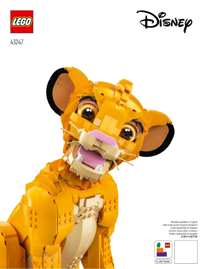 Page 1 de la notice Manuel utilisateur Lego Disney 43247