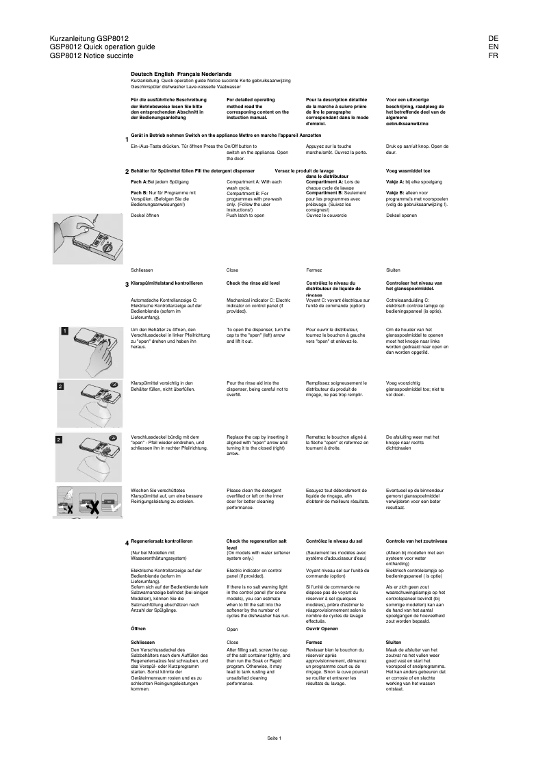 Page n°1 - Manuel utilisateur Exquisit GSP 8012