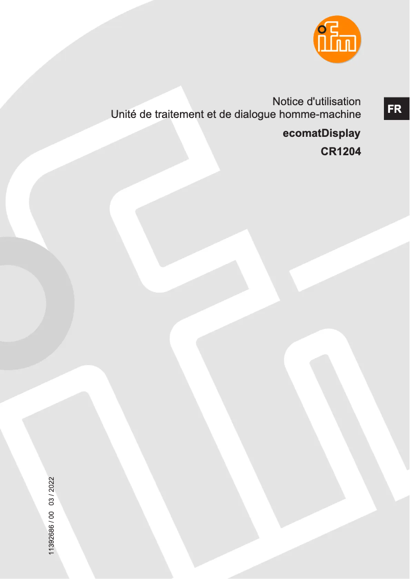 Image de la première page du manuel de l'appareil CR1204