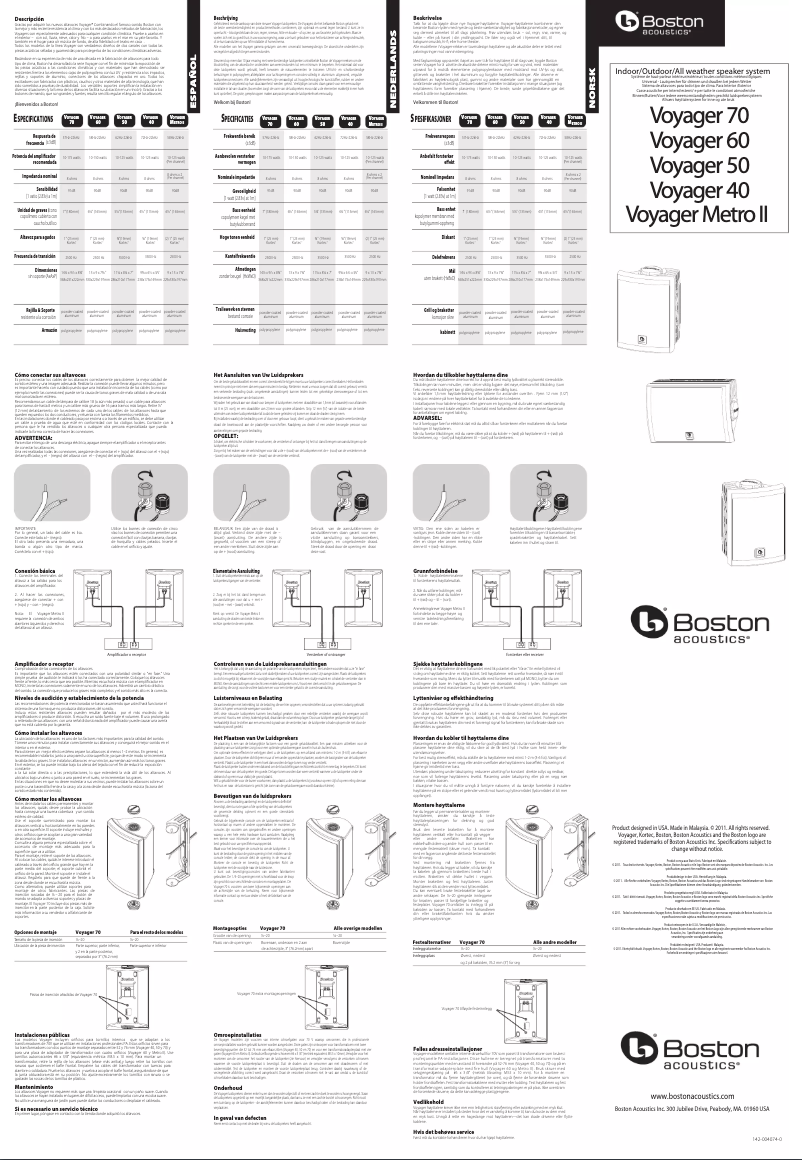 Image de la première page du manuel de l'appareil Voyager 60