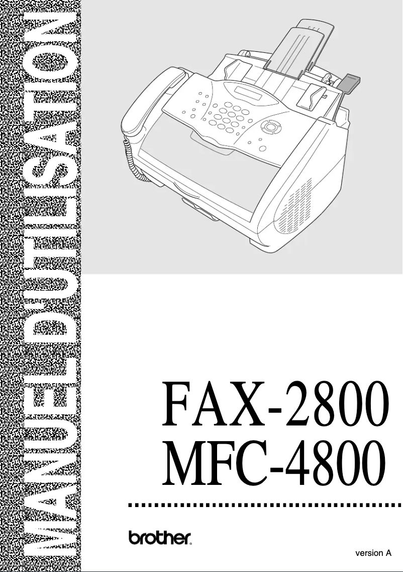 Image de la première page du manuel de l'appareil FAX-2800