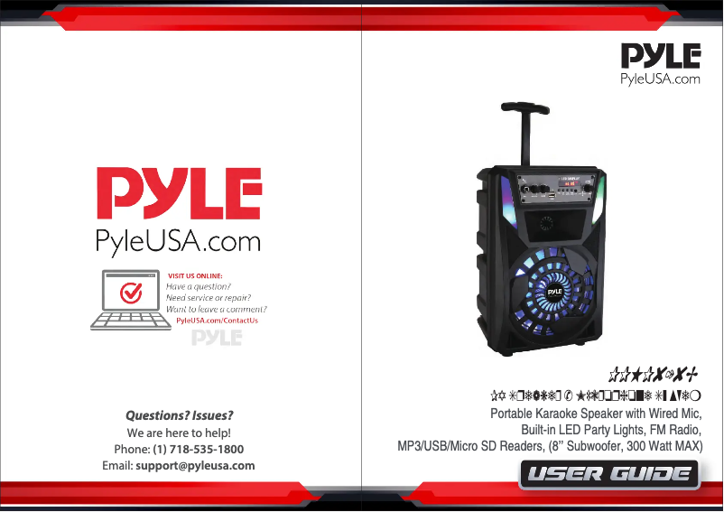 Page n°1 - Manuel utilisateur Pyle PPHP818B