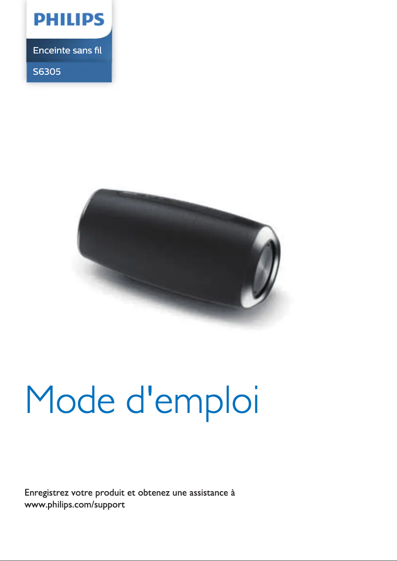 Page 1 de la notice Manuel utilisateur Philips 6000 series TAS6305