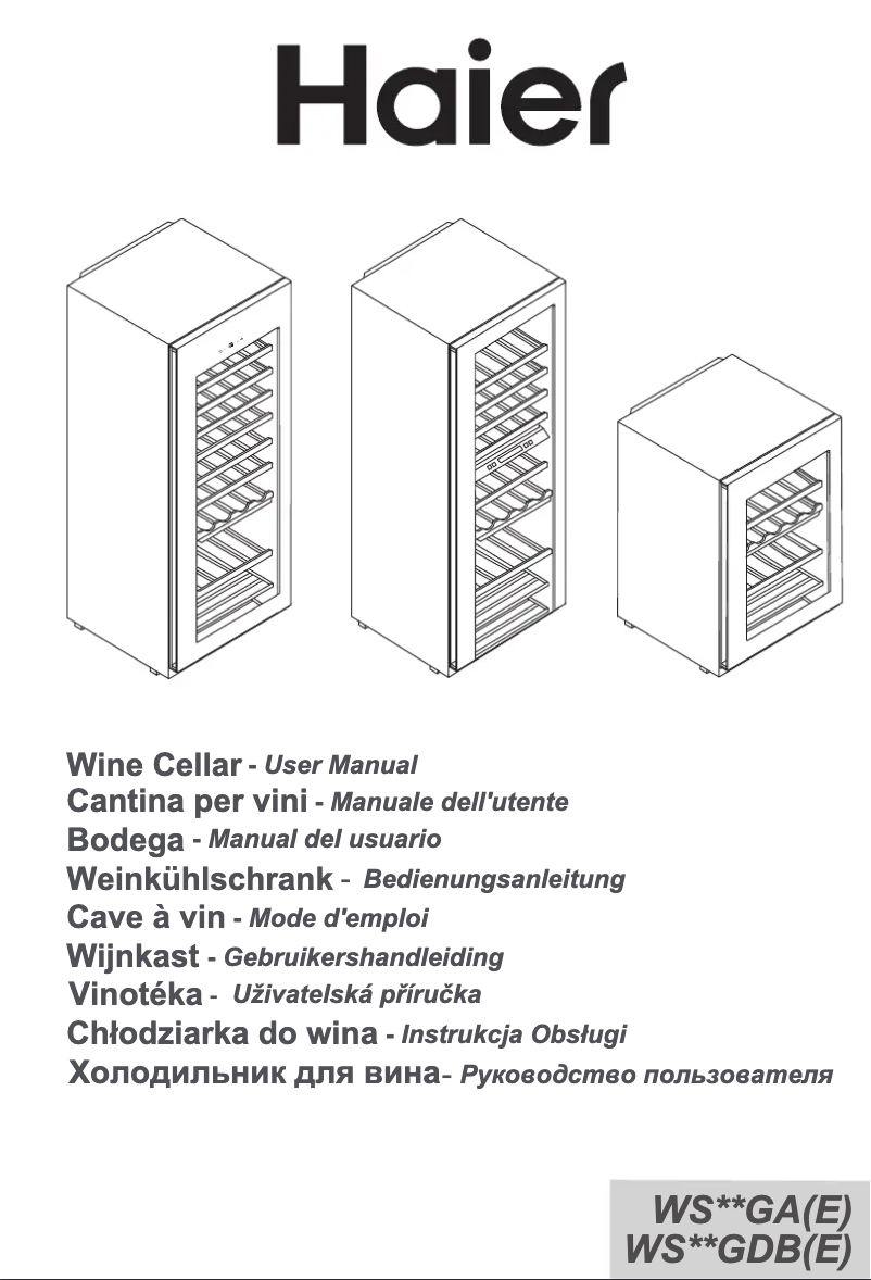 Page 1 de la notice Manuel utilisateur Haier WS33GAE