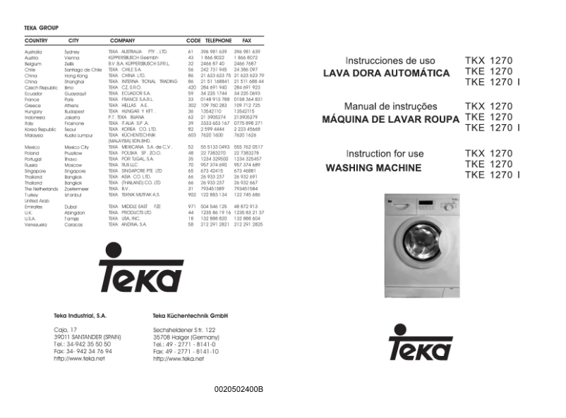 Page 1 de la notice Manuel utilisateur Teka TKE 1270 I