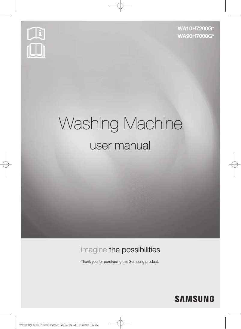 Page n°1 - Manuel utilisateur Samsung WA10H7200GW