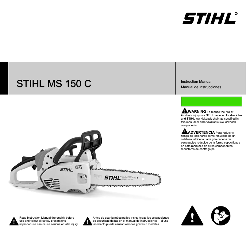 Page n°1 - Manuel utilisateur Stihl MS 150 C