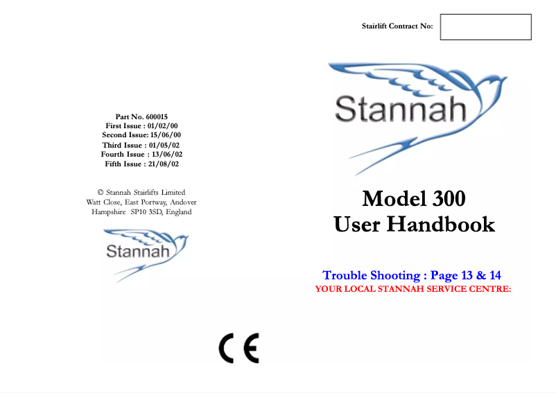 Page n°1 - Manuel utilisateur Stannah 300