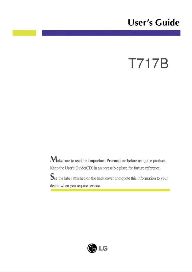 Image de la première page du manuel de l'appareil T717BK