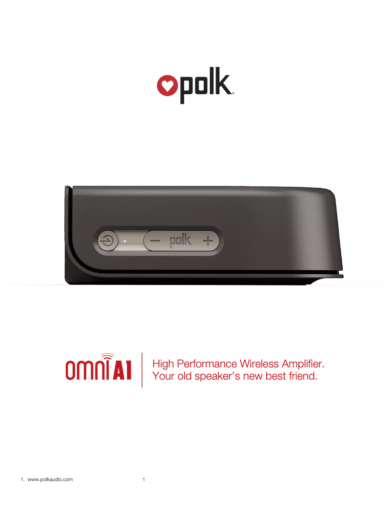Page n°1 - Manuel utilisateur Polk Omni A1